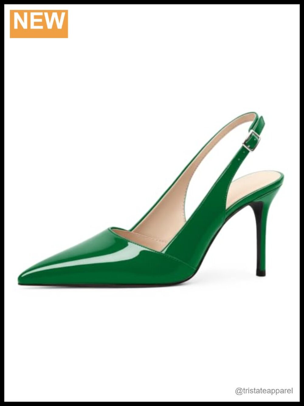 AUMOTED Women's Slingback D'Orsay High Heels Pointed Toe Stiletto Ankle-Strap